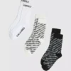 Strumpor med logotyp över hela ytan – 3-pack Strumpor med logotyp över hela ytan – 3-pack