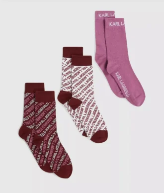 Strumpor med logotyp över hela ytan – 3-pack