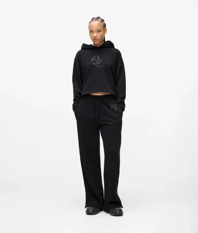 Sweatpants med nitar och monogram