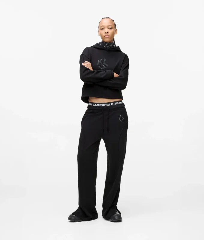 Sweatpants med nitar och monogram