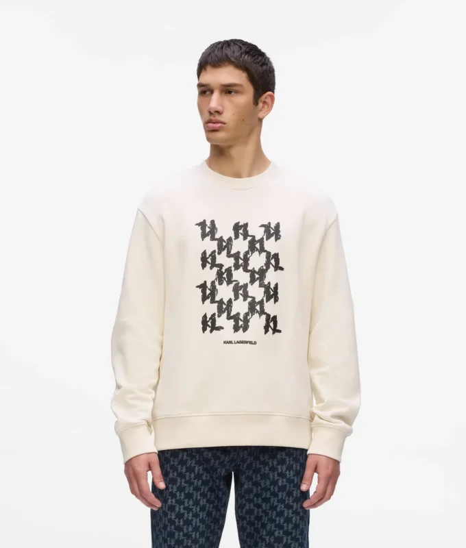 Sweatshirt med grafiskt monogram