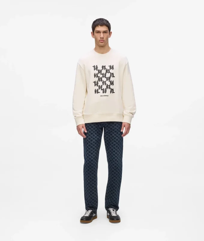 Sweatshirt med grafiskt monogram