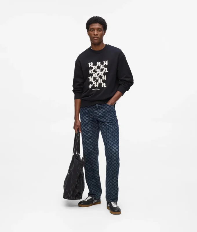 Sweatshirt med grafiskt monogram