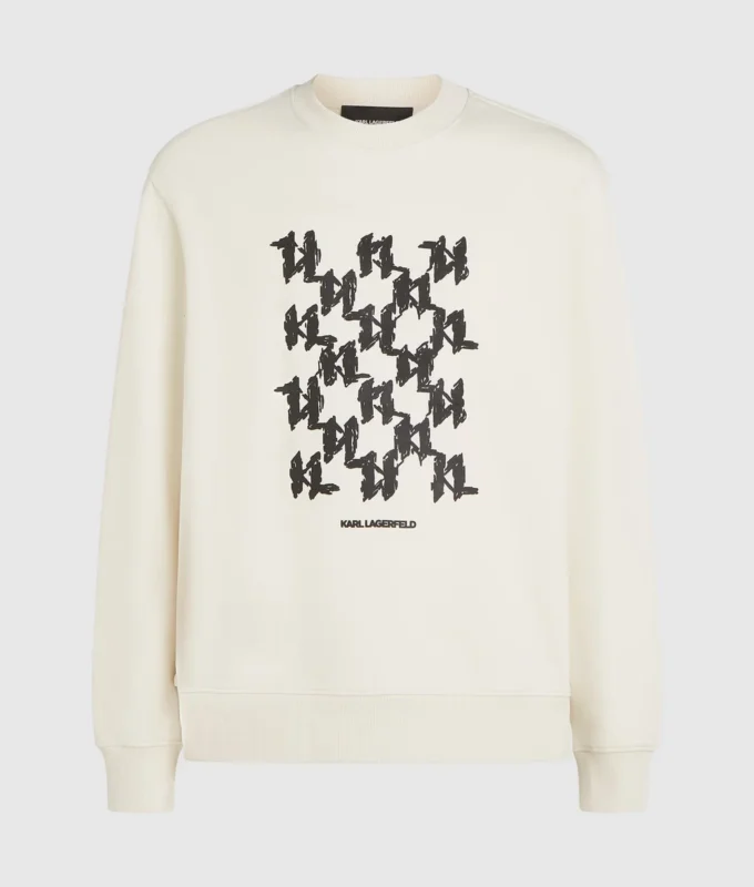 Sweatshirt med grafiskt monogram
