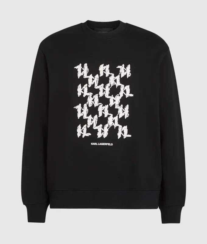 Sweatshirt med grafiskt monogram