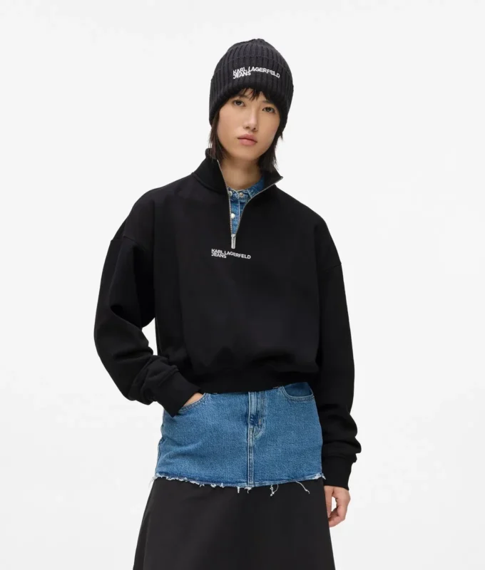 Sweatshirt med halv dragkedja Sweatshirt med halv dragkedja