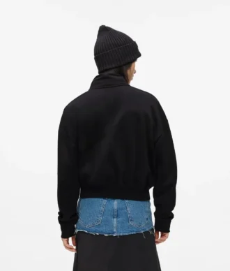 Sweatshirt med halv dragkedja
