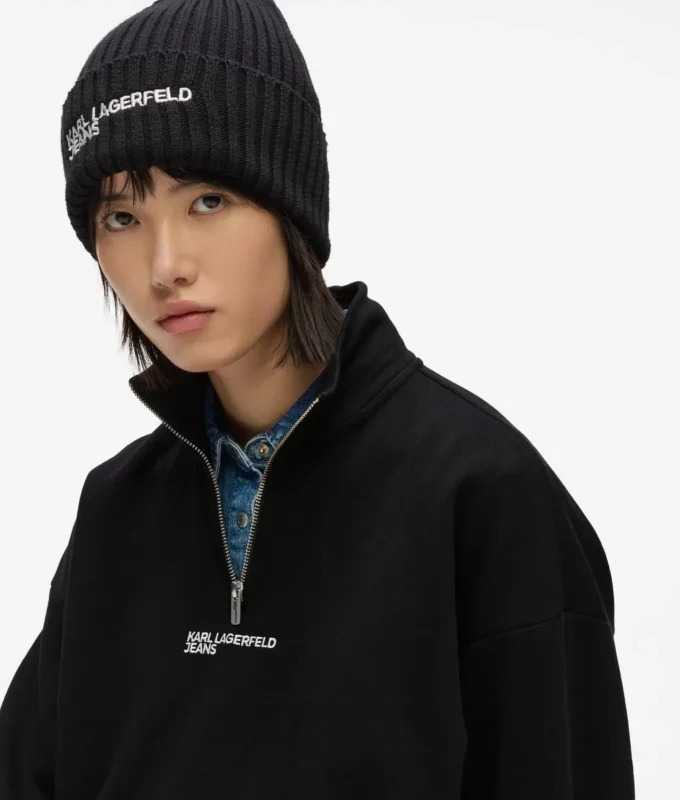 Sweatshirt med halv dragkedja Sweatshirt med halv dragkedja