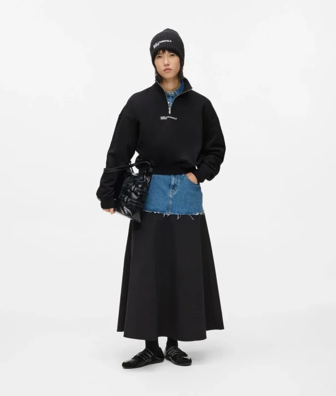Sweatshirt med halv dragkedja Sweatshirt med halv dragkedja