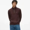 Sweatshirt med kvartslång dragkedja
