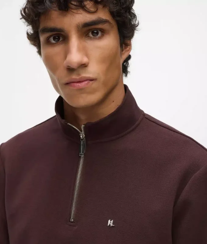 Sweatshirt med kvartslång dragkedja