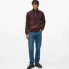 Sweatshirt med kvartslång dragkedja