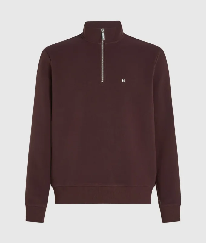 Sweatshirt med kvartslång dragkedja