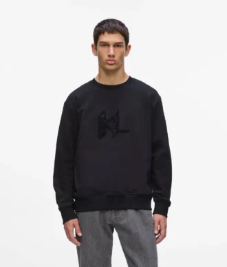 Sweatshirt med paljettmonogram