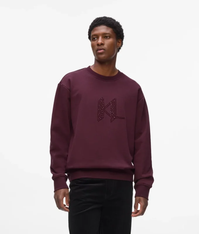 Sweatshirt med paljettmonogram Sweatshirt med paljettmonogram