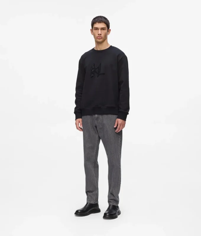 Sweatshirt med paljettmonogram