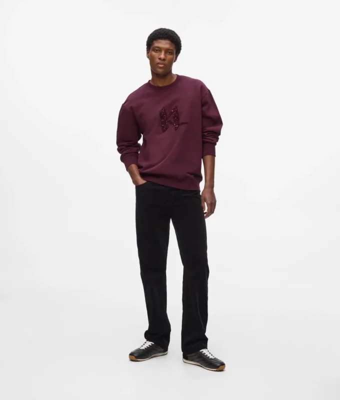 Sweatshirt med paljettmonogram Sweatshirt med paljettmonogram