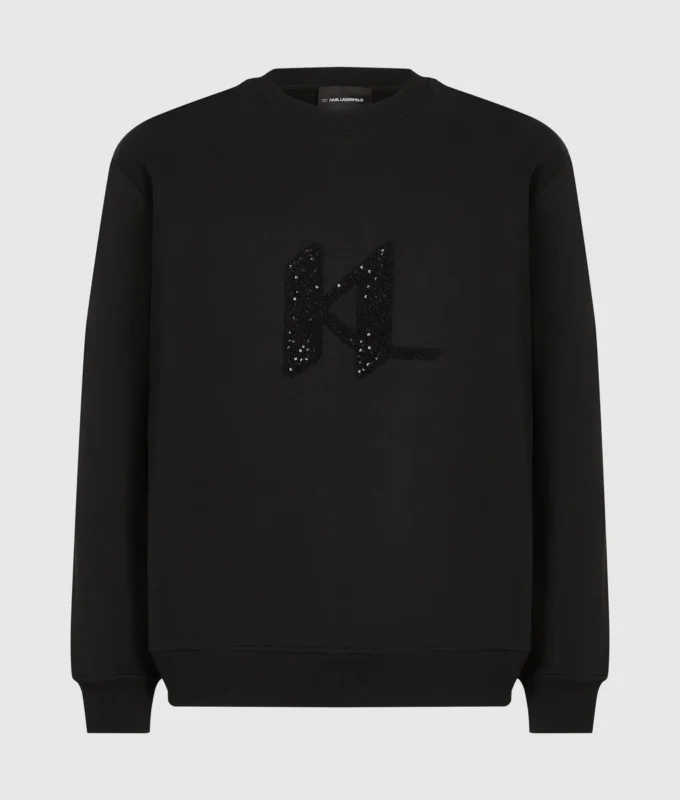 Sweatshirt med paljettmonogram