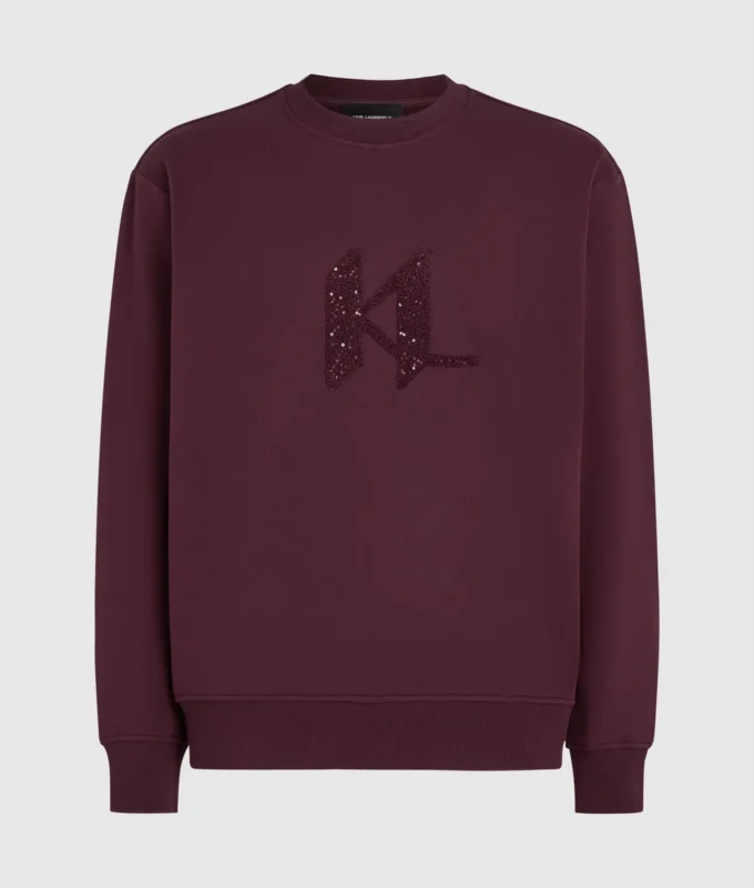 Sweatshirt med paljettmonogram Sweatshirt med paljettmonogram