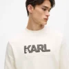 Sweatshirt med rund hals och logotyp