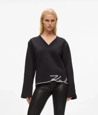 Sweatshirt med signaturkant