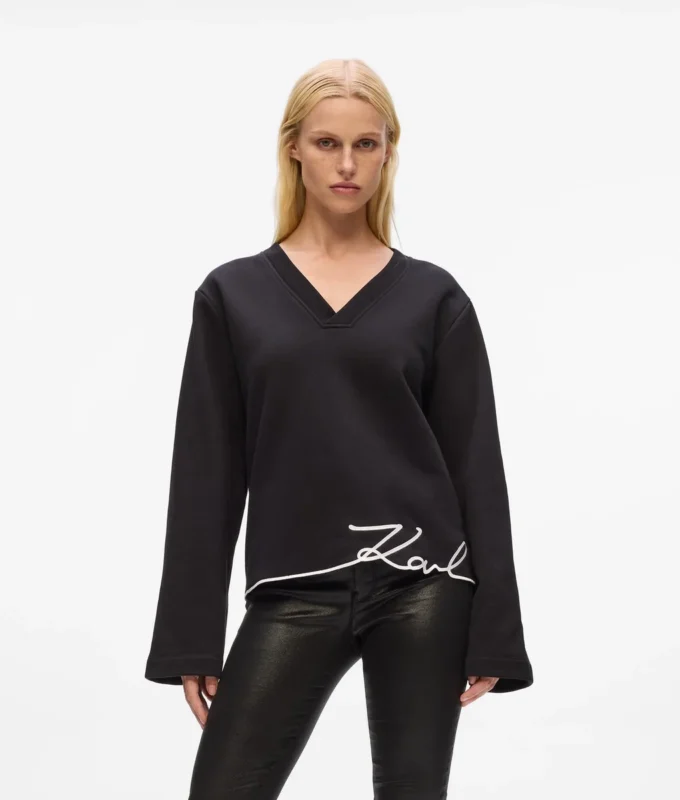 Sweatshirt med signaturkant Sweatshirt med signaturkant