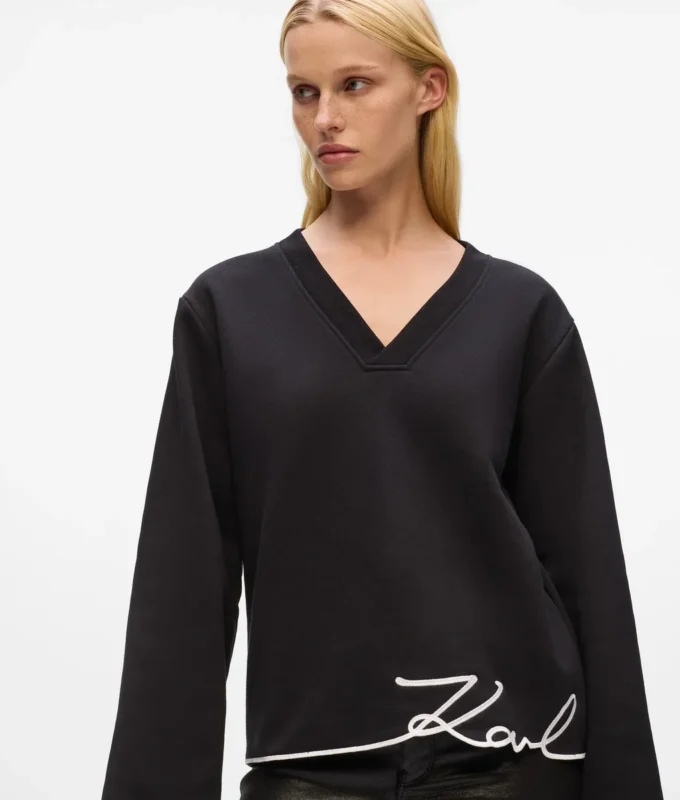 Sweatshirt med signaturkant Sweatshirt med signaturkant