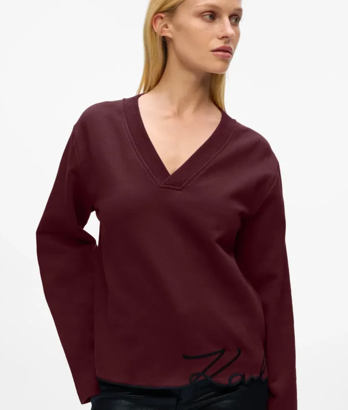 Sweatshirt med signaturkant Sweatshirt med signaturkant