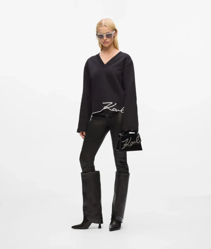 Sweatshirt med signaturkant Sweatshirt med signaturkant