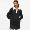 Sweatshirt med signaturkrage Sweatshirt med signaturkrage