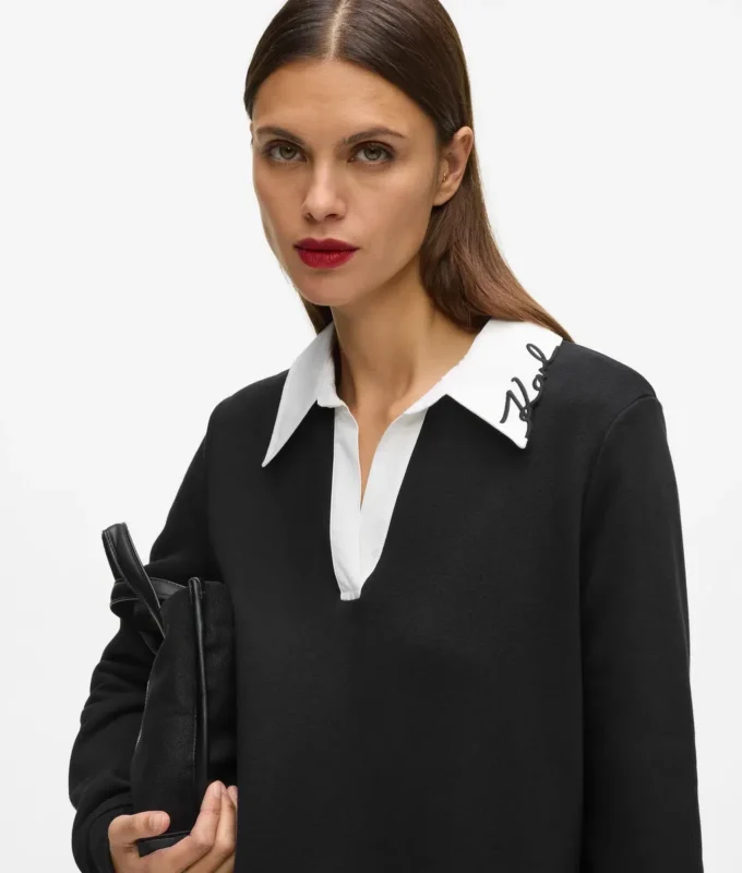 Sweatshirt med signaturkrage Sweatshirt med signaturkrage