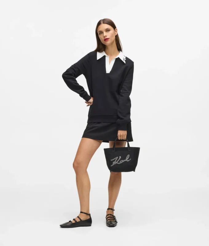 Sweatshirt med signaturkrage Sweatshirt med signaturkrage