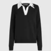 Sweatshirt med signaturkrage Sweatshirt med signaturkrage