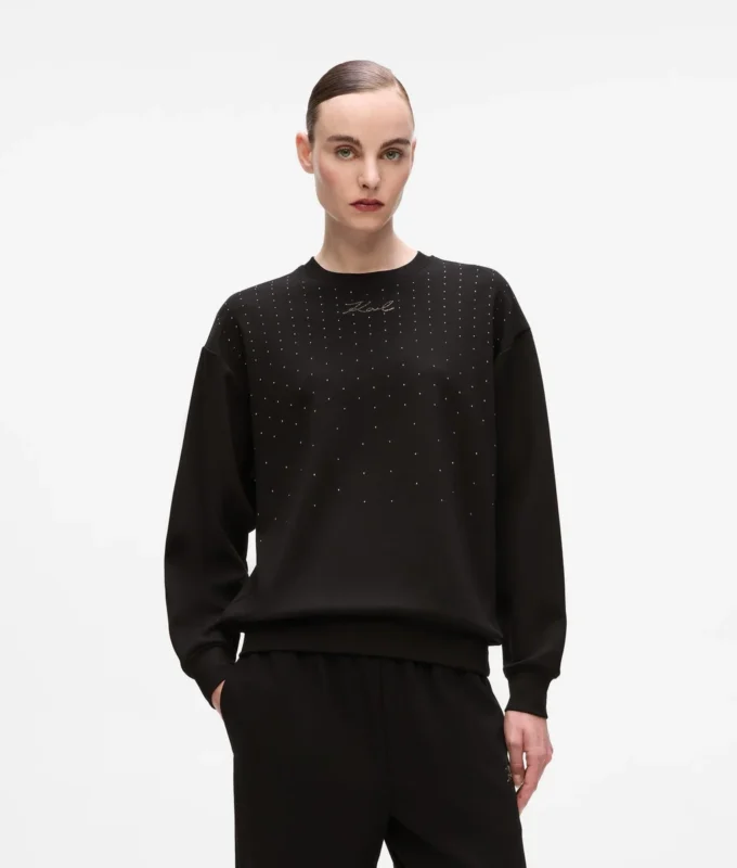 Sweatshirt med strass Sweatshirt med strass