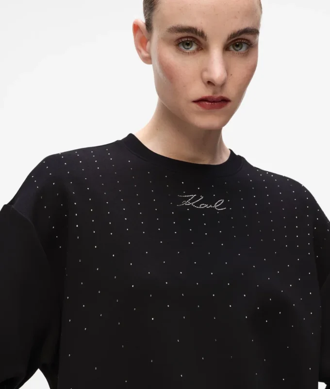 Sweatshirt med strass Sweatshirt med strass