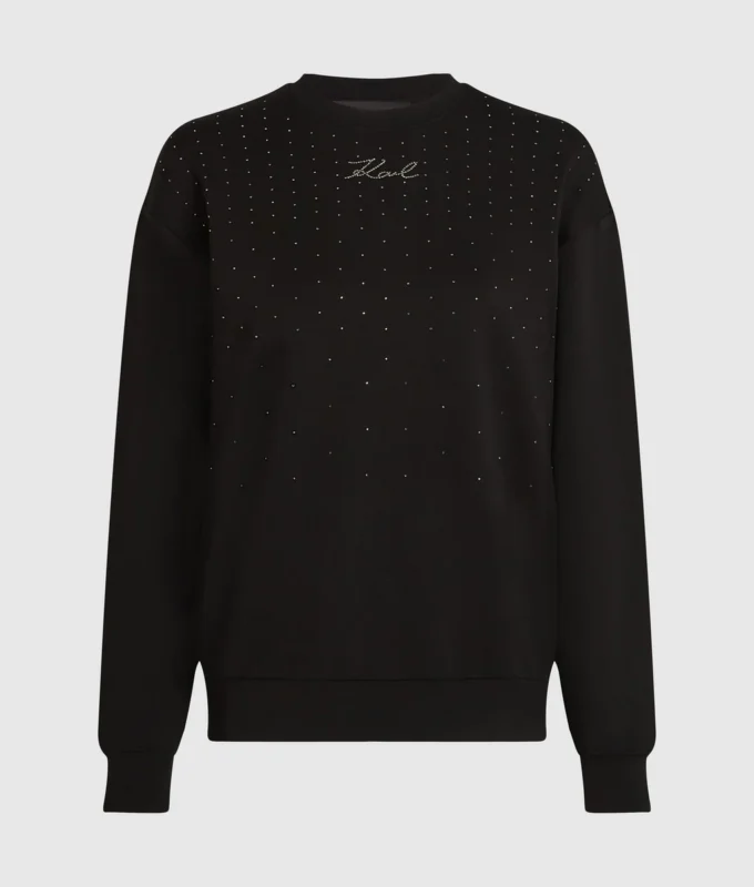 Sweatshirt med strass Sweatshirt med strass