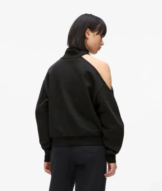 Sweatshirt med utskärning