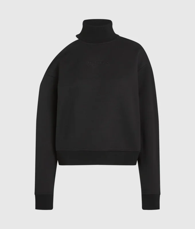 Sweatshirt med utskärning