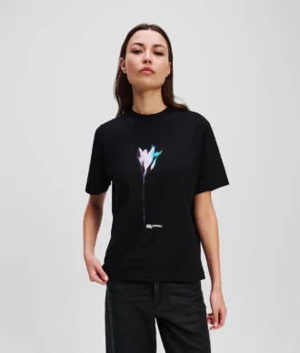 T-SHIRT MED BLOMMÖMTAL