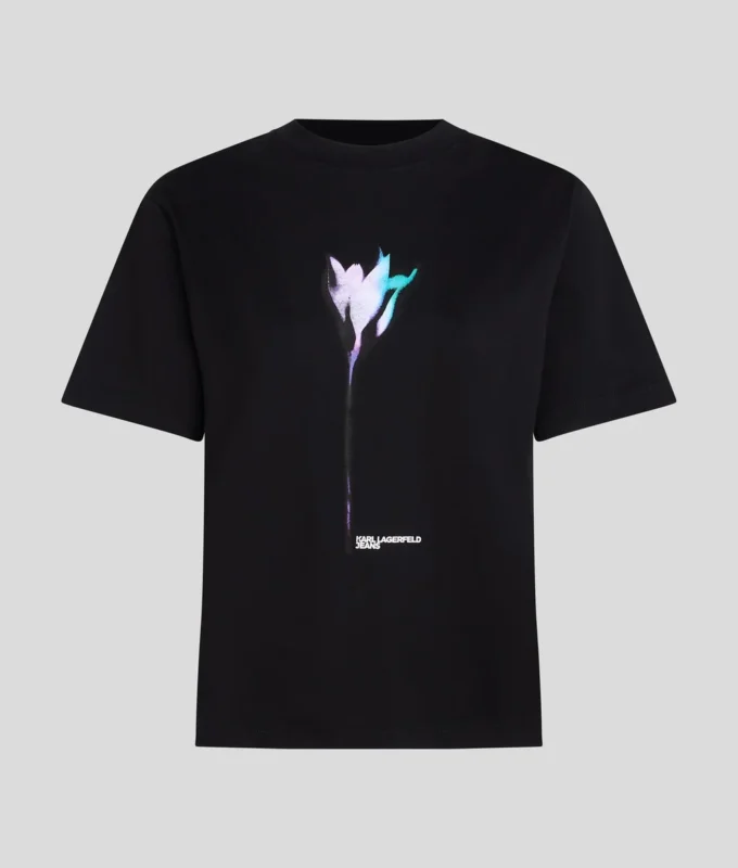 T-SHIRT MED BLOMMÖMTAL T-SHIRT MED BLOMMÖMTAL