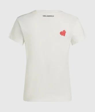 T-shirt med hjärtan och V-ringning