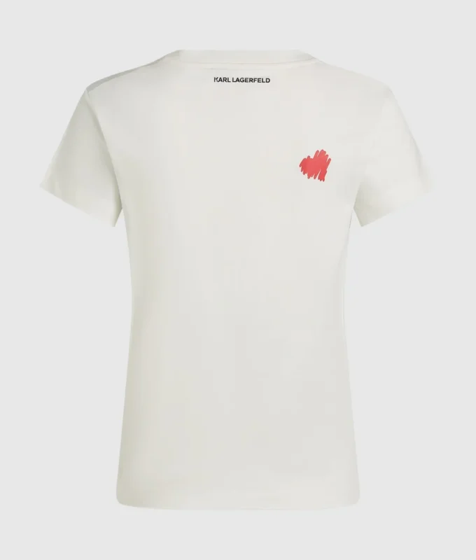 T-shirt med hjärtan och V-ringning T-shirt med hjärtan och V-ringning