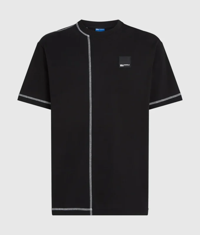 T-shirt med kontrastsömmar T-shirt med kontrastsömmar