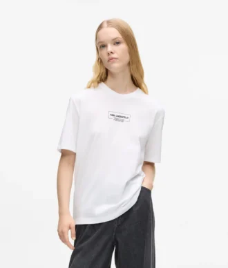 T-shirt med konturlogotyp