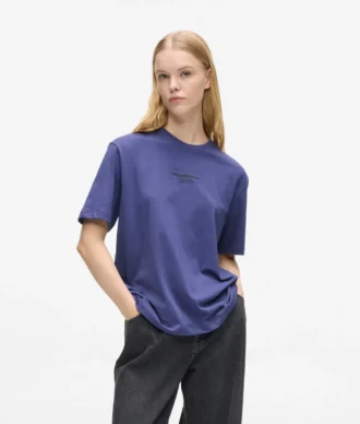 T-shirt med konturlogotyp