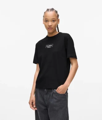 T-shirt med konturlogotyp