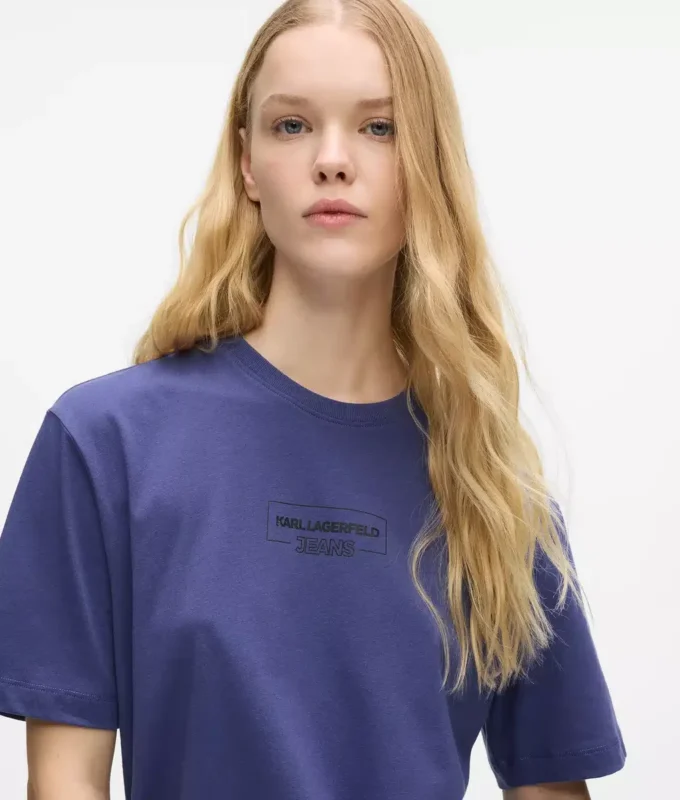 T-shirt med konturlogotyp T-shirt med konturlogotyp