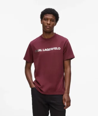 T-shirt med metalliskt logo