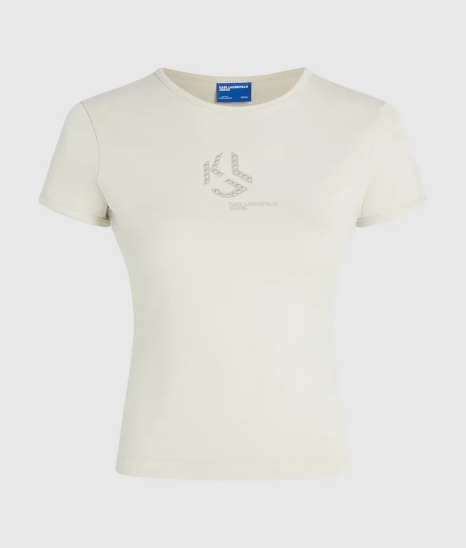 T-shirt med nitar och monogram T-shirt med nitar och monogram