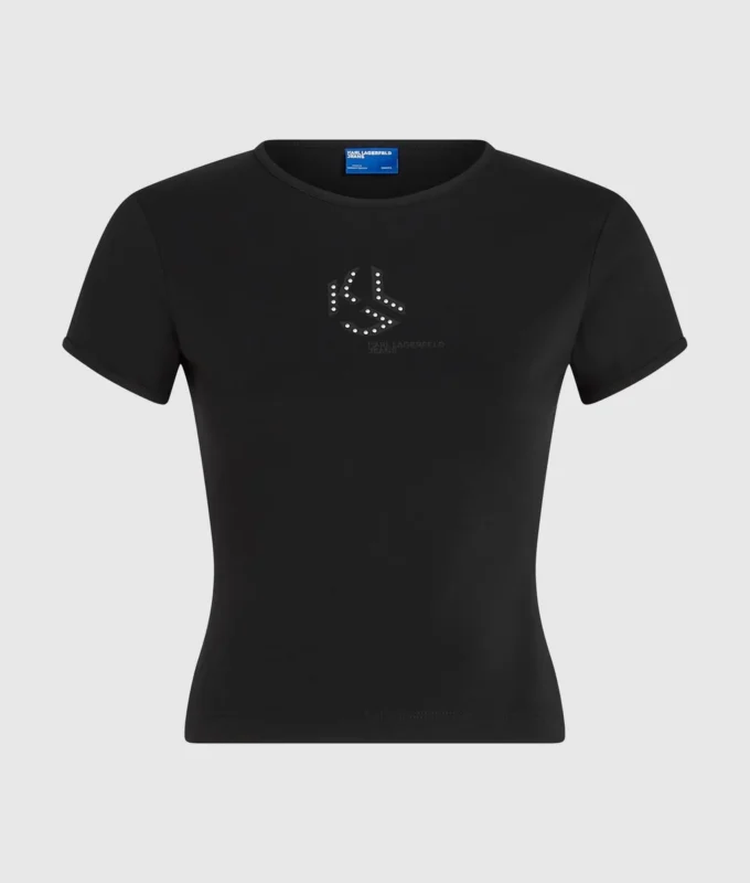 T-shirt med nitar och monogram T-shirt med nitar och monogram